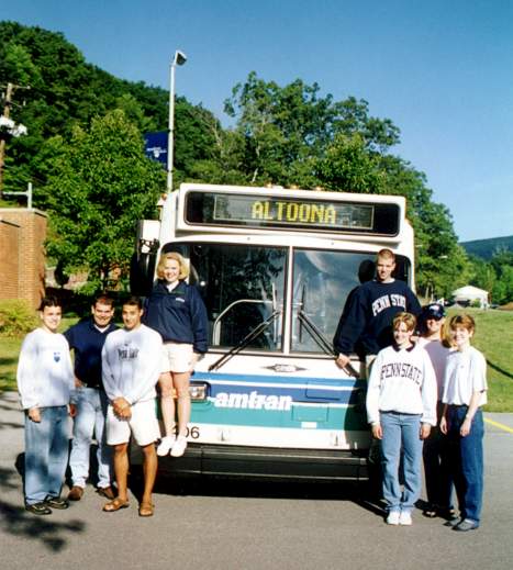 Students in front of AMTRAN bus
